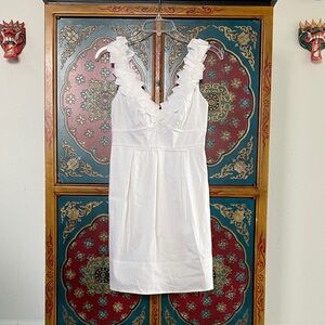 BCBGMaxAzria Kerry White V-Neck Dress